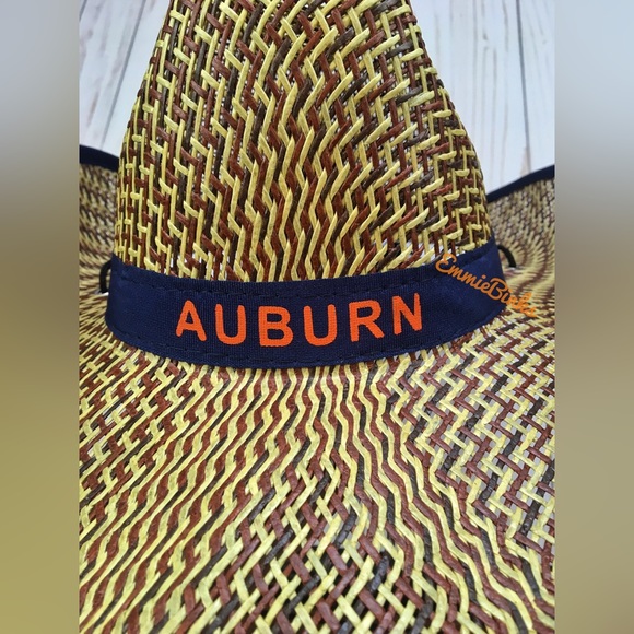 New Unisex Auburn University Paper Straw Cowboy Hat ~ War Eagle Cowgirl AU Hat - Picture 6 of 9